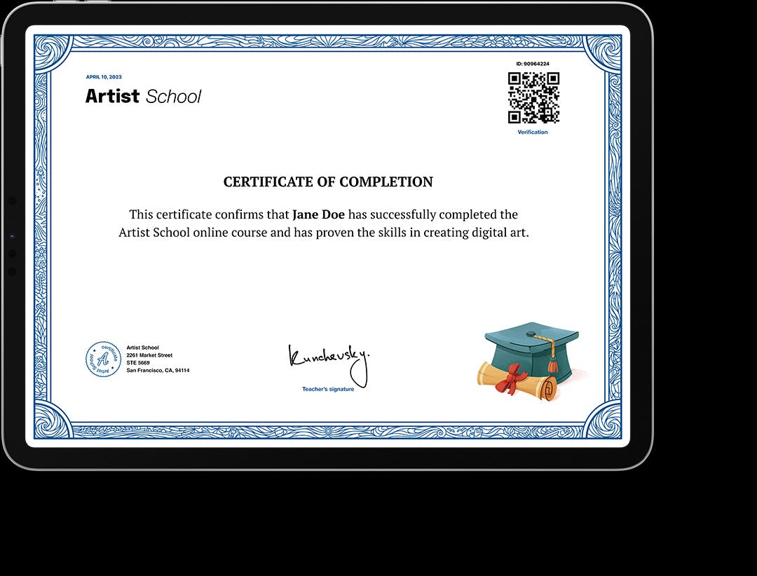 Certificate of completion