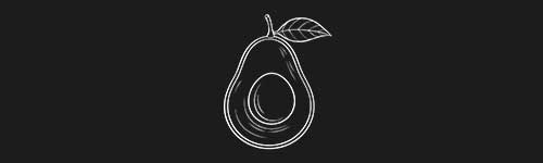 Avocado 1 brush stroke preview from Fruit Sketches for Procreate