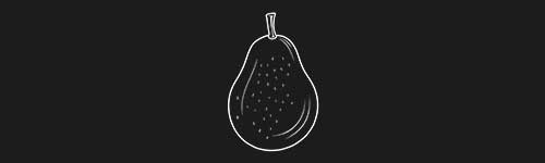 Avocado 2 brush stroke preview from Fruit Sketches for Procreate