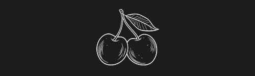 Cherry brush stroke preview from Fruit Sketches for Procreate