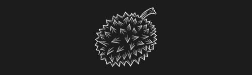 Durian brush stroke preview from Fruit Sketches for Procreate