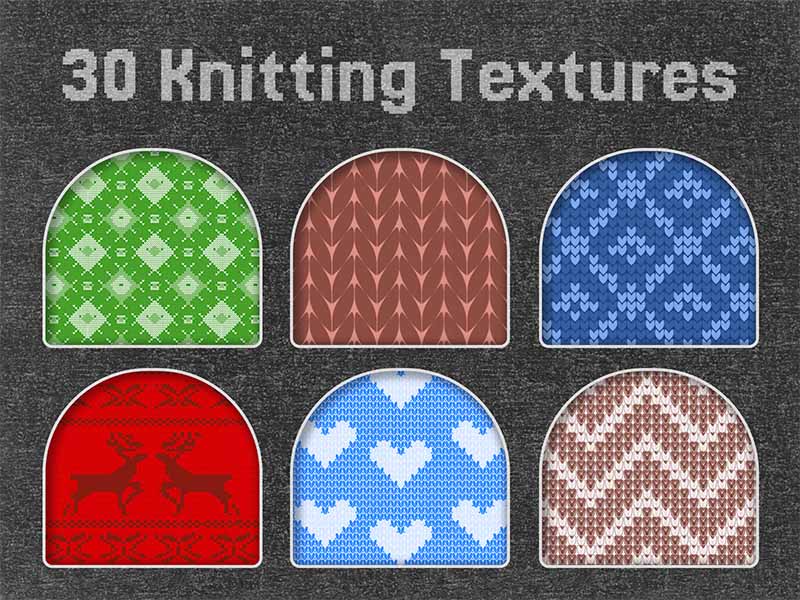 Knitting Textures Procreate brush pack preview