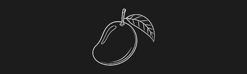 Mango brush stroke preview from Fruit Sketches for Procreate
