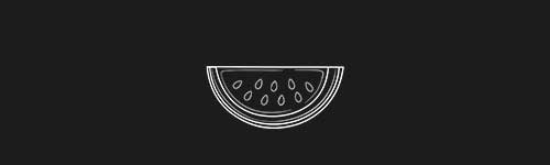 Watermelon 2 brush stroke preview from Fruit Sketches for Procreate