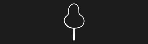 Outline Tree 2 brush stroke preview from Tiny Trees for Procreate