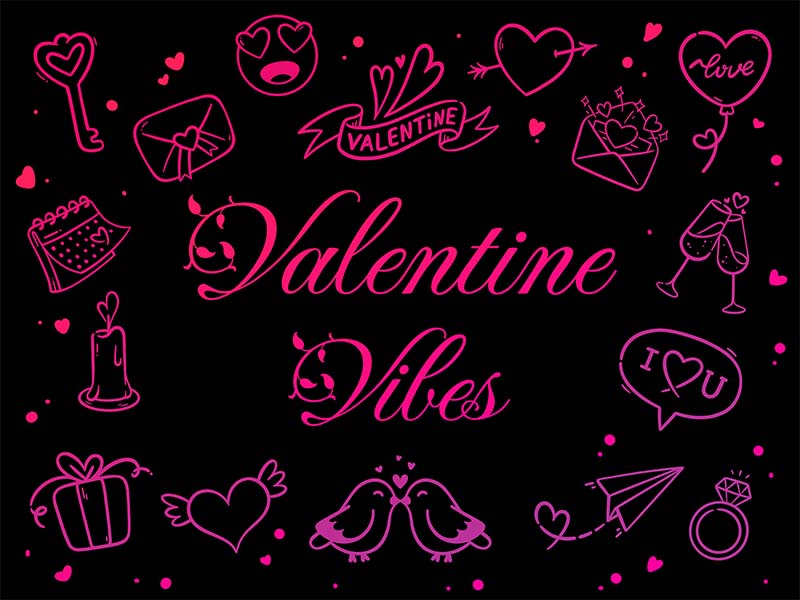 Valentine Vibes Procreate brush pack preview