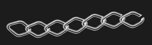 Rhombus Chain brush stroke preview from Realistic Chains for Procreate