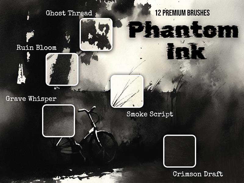 Phantom Ink Procreate brush pack preview