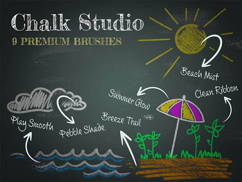 Chalk Studio Procreate brush pack preview