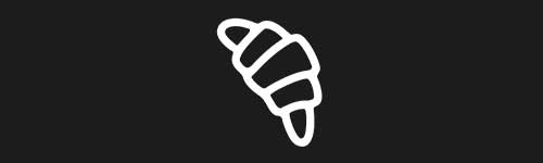 Croissant brush stroke preview from Doodle Stamps Vol.1 for Procreate