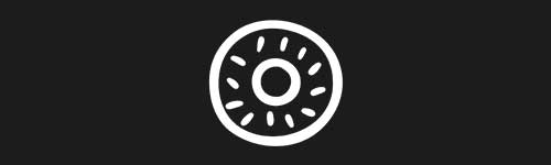 Donut brush stroke preview from Doodle Stamps Vol.1 for Procreate