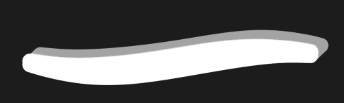 Calligraphy Style brush stroke preview from 3D Brushes for Procreate
