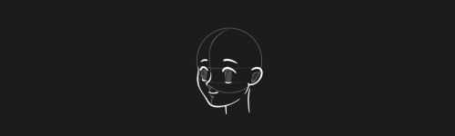 Slightly Right brush stroke preview from Anime Heads for Procreate