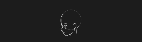 Down Right brush stroke preview from Anime Heads for Procreate