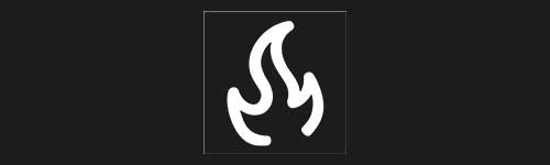 Fire 2 brush stroke preview from Doodle Stamps Vol.2 for Procreate