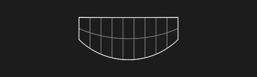 Arc Bottom L brush stroke preview from Lettering Grids for Procreate