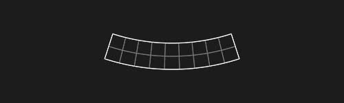 Arc Down L1 brush stroke preview from Lettering Grids for Procreate