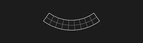 Arc Down L2 brush stroke preview from Lettering Grids for Procreate