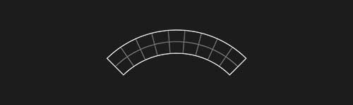 Arc Up L3 brush stroke preview from Lettering Grids for Procreate