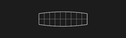 Bulged Rect L1 brush stroke preview from Lettering Grids for Procreate