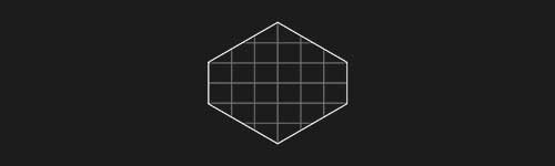 Polygon M brush stroke preview from Lettering Grids for Procreate