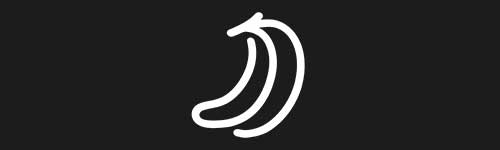 Banana brush stroke preview from Doodle Stamps Vol.3 for Procreate