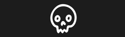 Skull brush stroke preview from Doodle Stamps Vol.3 for Procreate