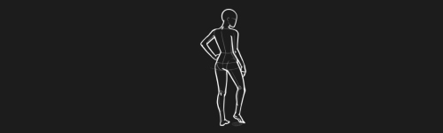 Casual Stand Left brush stroke preview from Women Poses for Procreate
