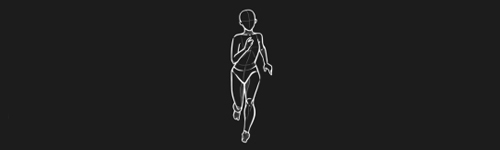 Run Forward Right brush stroke preview from Women Poses for Procreate