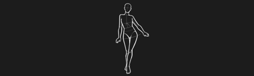 Elegant Walk Right brush stroke preview from Women Poses for Procreate
