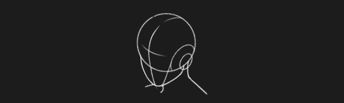 Top Left brush stroke preview from Head Shapes for Procreate