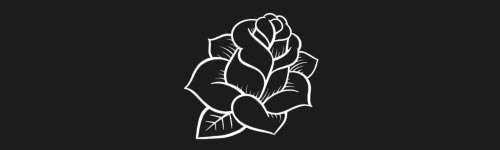 Rose Blossom brush stroke preview from Tattoo Classics for Procreate