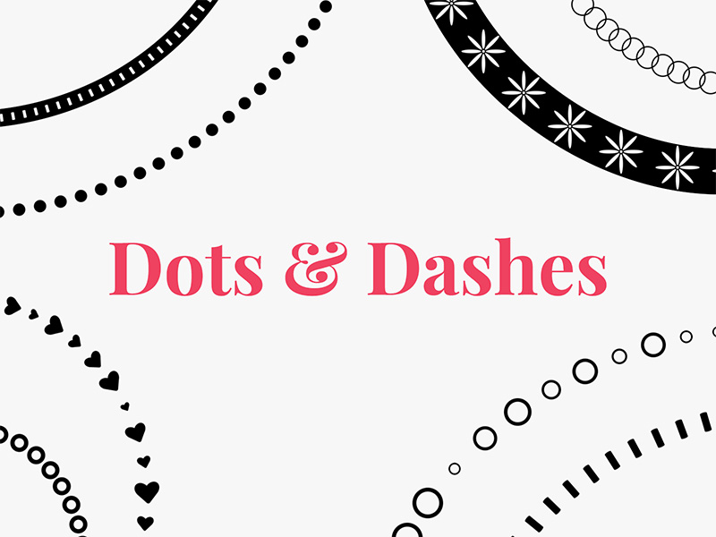 Dots and Dashes Procreate brush pack preview
