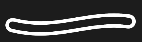 Classic Monoline brush stroke preview from Double Outlines for Procreate