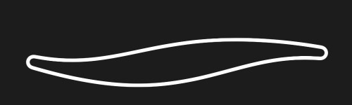 Creative Outline brush stroke preview from Double Outlines for Procreate