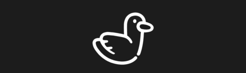 Funny Duck brush stroke preview from Animals Stamps for Procreate