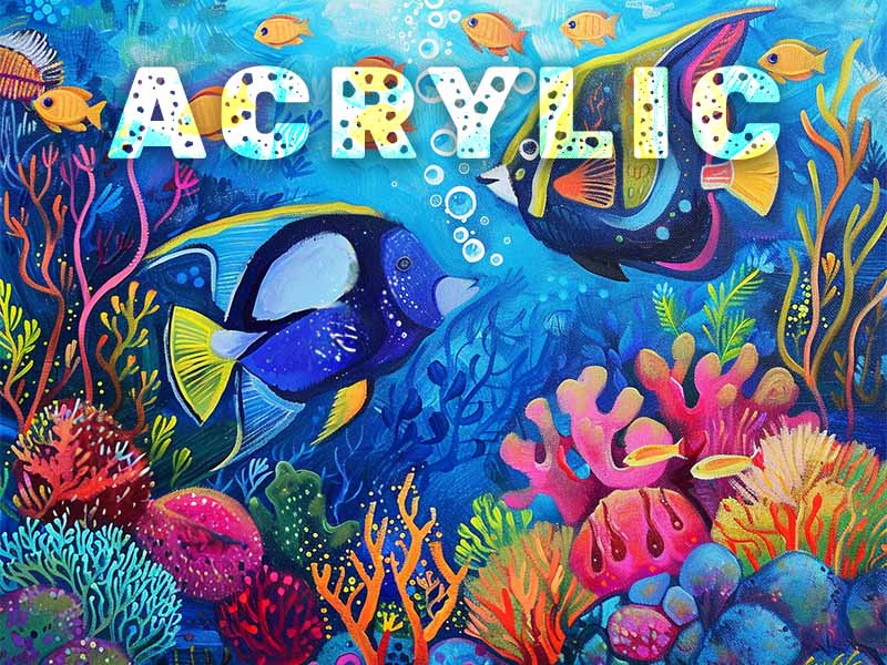 Acrylic Brushes Procreate brush pack preview