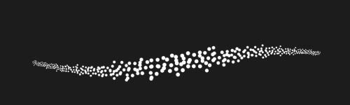 Bold Stipple brush stroke preview from Stipple Magic for Procreate