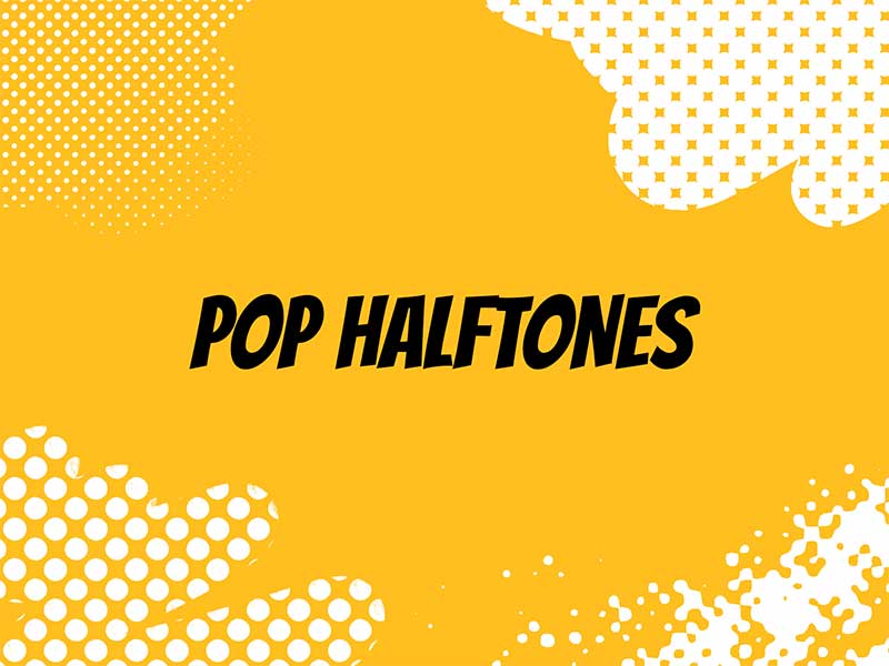 Pop Halftones Procreate brush pack preview