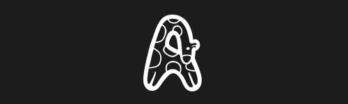 A brush stroke preview from Animals Font for Procreate