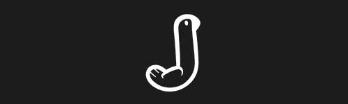 J brush stroke preview from Animals Font for Procreate