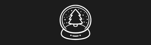 Snowy Globe brush stroke preview from Christmas Magic for Procreate