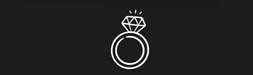 Diamond Ring brush stroke preview from Valentine Vibes for Procreate