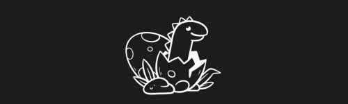 Baby Saurus brush stroke preview from Funny Dinos for Procreate