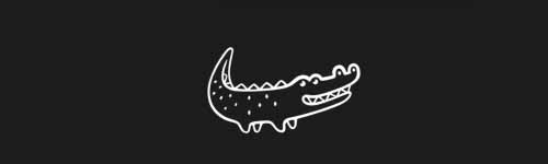Croc Snap brush stroke preview from Jolly Animals for Procreate