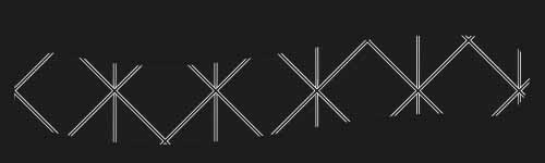 Runic Thread brush stroke preview from Boundless Patterns for Procreate