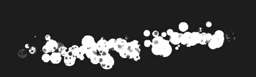Glow Arc brush stroke preview from Moon Gloss for Procreate