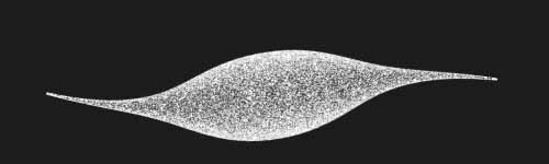 Simple Noise Mono brush stroke preview from 3D Playground for Procreate