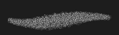 Spore Drift brush stroke preview from Sponge Patterns for Procreate