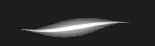 Silver Slice brush stroke preview from Wet Glow for Procreate